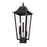 2_Z-Lite Gannon 25 1/4" High Black 3-Light Outdoor Post Light more views