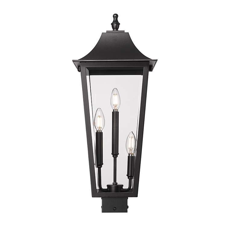 Image 3 Z-Lite Gannon 25 1/4" High Black 3-Light Outdoor Post Light more views