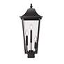 3_Z-Lite Gannon 25 1/4" High Black 3-Light Outdoor Post Light more views
