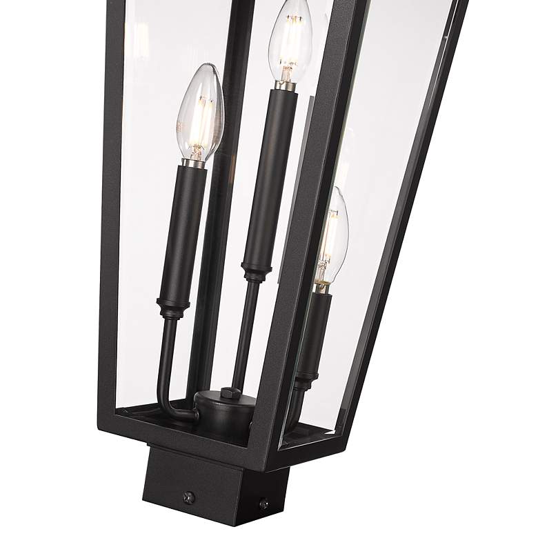 Image 4 Z-Lite Gannon 25 1/4" High Black 3-Light Outdoor Post Light more views
