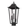 5_Z-Lite Gannon 25 1/4" High Black 3-Light Outdoor Post Light more views