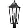 Z-Lite Gannon 26 3/4" High Black 3-Light Outdoor Post Light