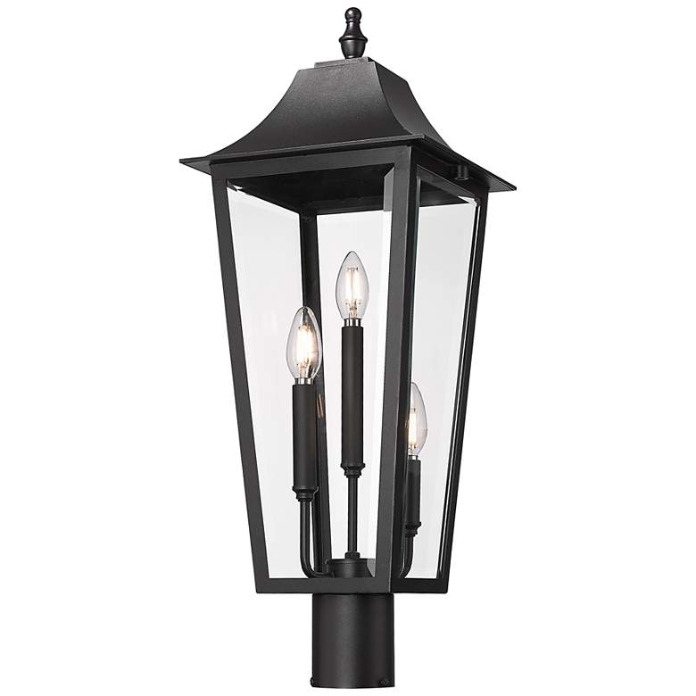 Image 2 Z-Lite Gannon 26 3/4" High Black 3-Light Outdoor Post Light more views