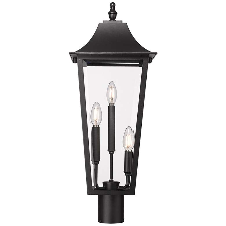 Image 3 Z-Lite Gannon 26 3/4" High Black 3-Light Outdoor Post Light more views