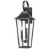 Z-Lite Gannon 27 1/4" High Black 3-Light Outdoor Wall Light