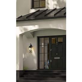 Image5 of Z-Lite Gannon 27 1/4" High Black 3-Light Outdoor Wall Light more views
