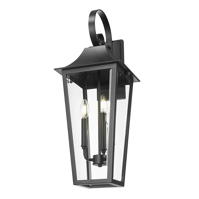 Image 6 Z-Lite Gannon 27 1/4" High Black 3-Light Outdoor Wall Light more views