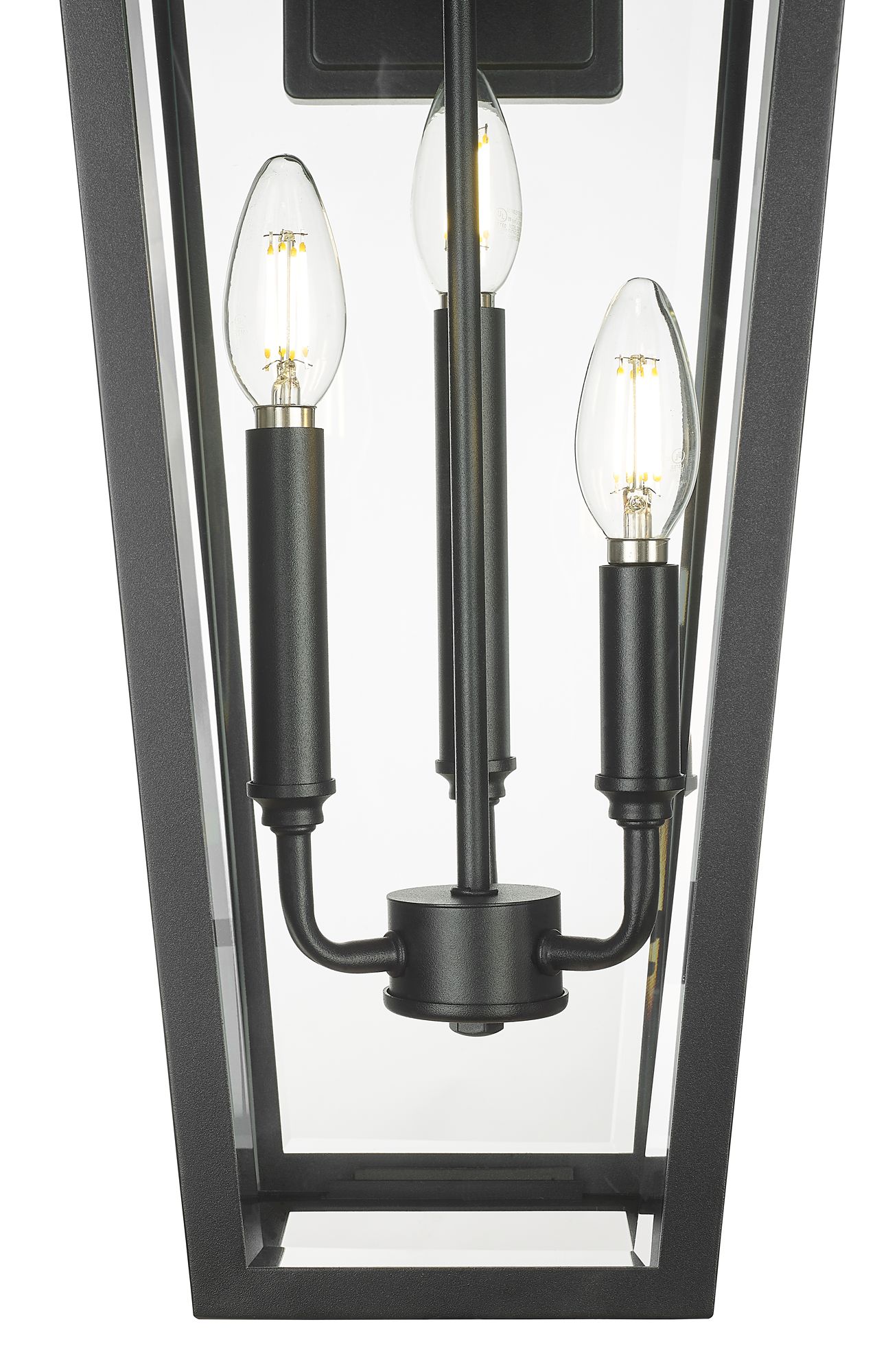 Z-Lite Gannon 27 1/4" High Black 3-Light Outdoor Wall Light in scene