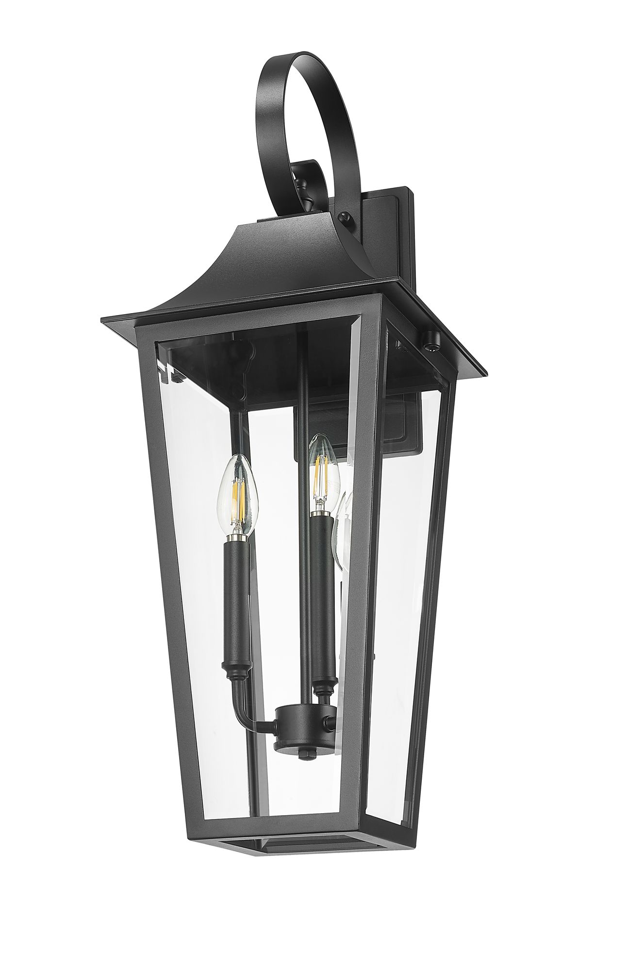 Z-Lite Gannon 27 1/4" High Black 3-Light Outdoor Wall Light in scene