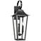 Z-Lite Gannon 27 1/4" High Coastal Black 3-Light Outdoor Wall Light