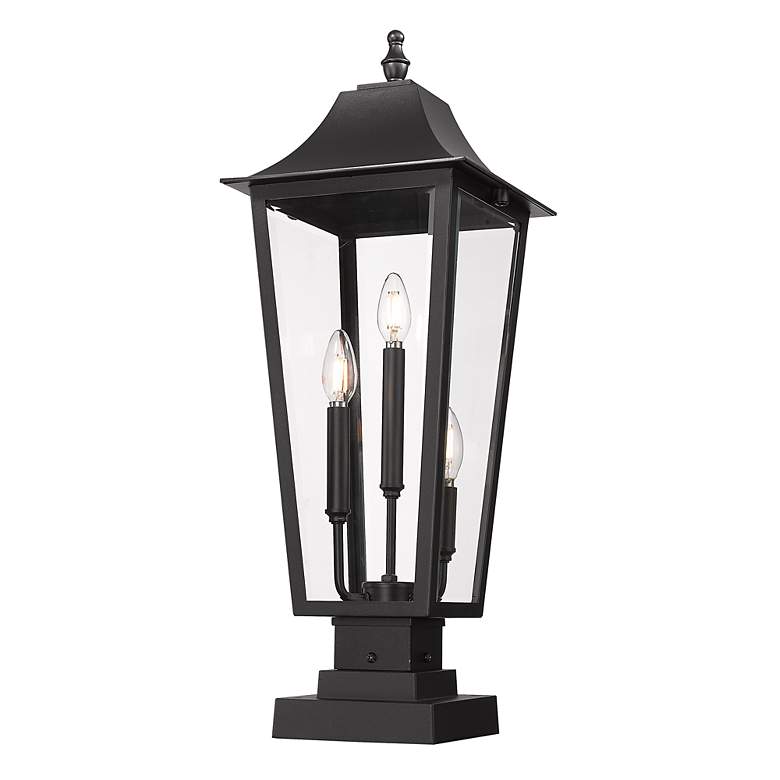 Image 4 Z-Lite Gannon 27 3/4" High Black 3-Light Outdoor Pier Light more views