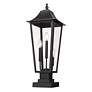 4_Z-Lite Gannon 27 3/4" High Black 3-Light Outdoor Pier Light more views