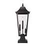 5_Z-Lite Gannon 27 3/4" High Black 3-Light Outdoor Pier Light more views