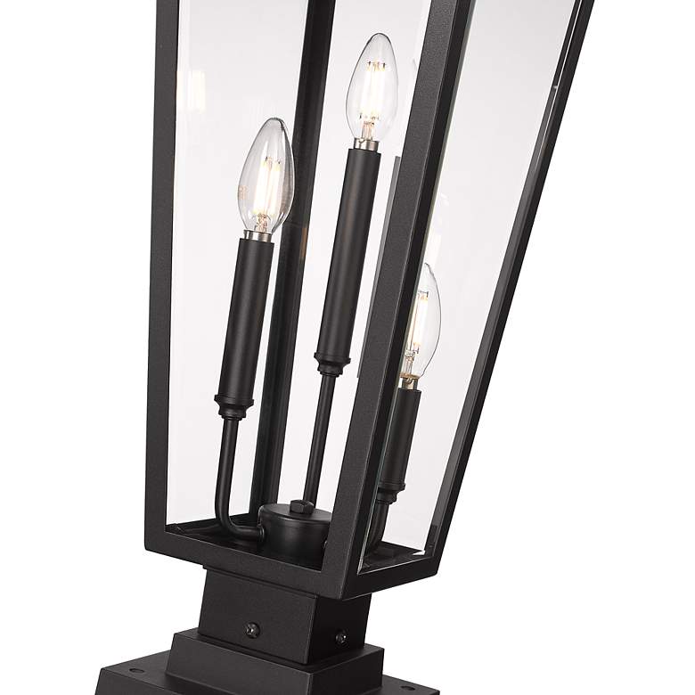 Image 6 Z-Lite Gannon 27 3/4" High Black 3-Light Outdoor Pier Light more views