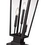 6_Z-Lite Gannon 27 3/4" High Black 3-Light Outdoor Pier Light more views