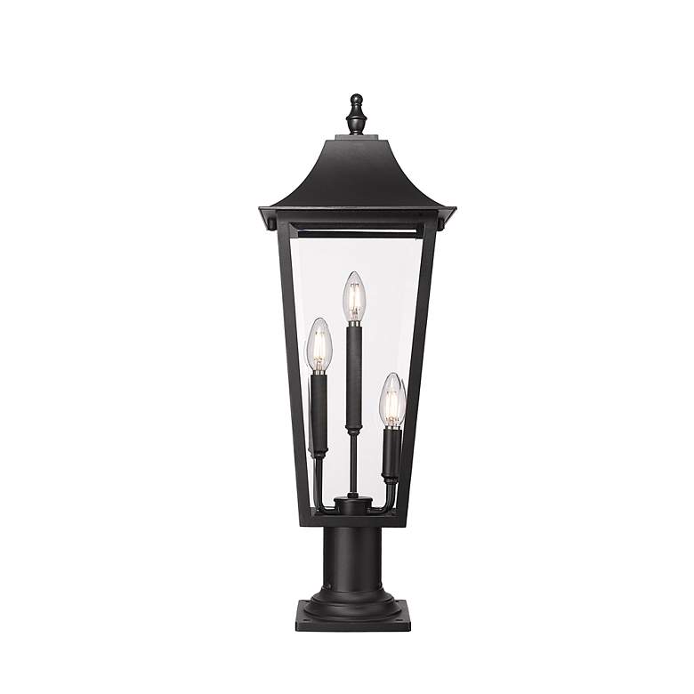 Image 5 Z-Lite Gannon 28 3/4" High Black 3-Light Outdoor Pier Light more views