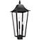Z-Lite Gannon 30" High Black 3-Light Outdoor Post Light