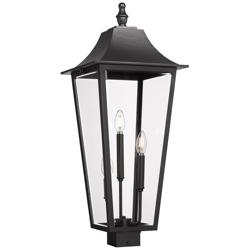 Z-Lite Gannon 30" High Black 3-Light Outdoor Post Light