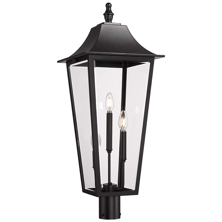 Image 1 Z-Lite Gannon 31 1/2" High Black 3-Light Outdoor Post Light