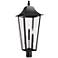 Z-Lite Gannon 31 1/2" High Black 3-Light Outdoor Post Light