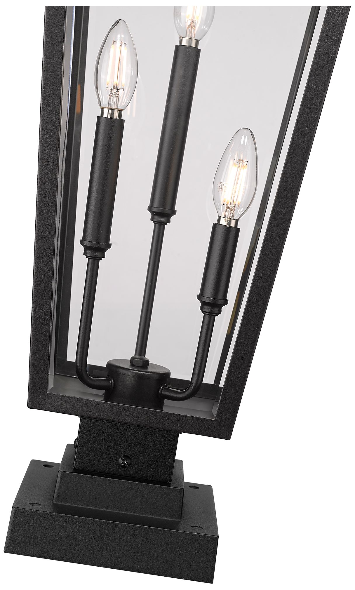 Image 6 Z-Lite Gannon 32 1/2" High Black 3-Light Outdoor Pier Light more views