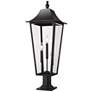 1_Z-Lite Gannon 33 1/2" High Black 3-Light Outdoor Pier Light