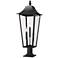 Z-Lite Gannon 33 1/2" High Black 3-Light Outdoor Pier Light
