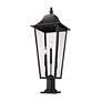 4_Z-Lite Gannon 33 1/2" High Black 3-Light Outdoor Pier Light more views