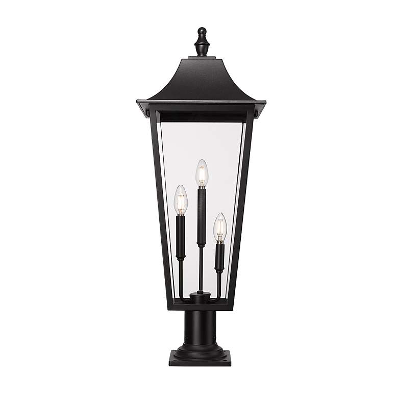 Image 5 Z-Lite Gannon 33 1/2" High Black 3-Light Outdoor Pier Light more views