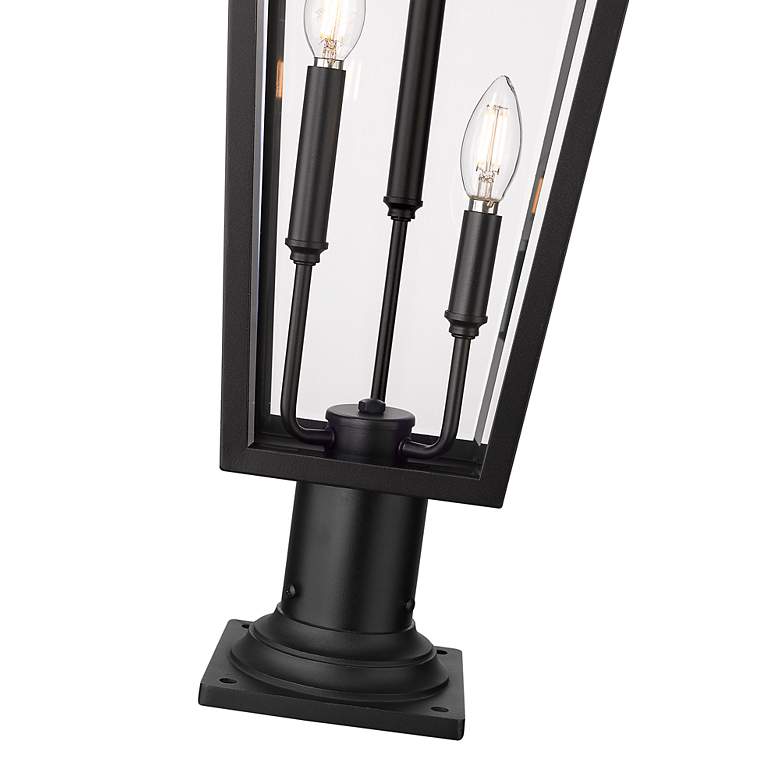 Image 6 Z-Lite Gannon 33 1/2" High Black 3-Light Outdoor Pier Light more views