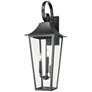 1_Z-Lite Gannon 33 1/4" High Black 3-Light Outdoor Wall Light