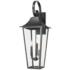 Z-Lite Gannon 33 1/4" High Black 3-Light Outdoor Wall Light