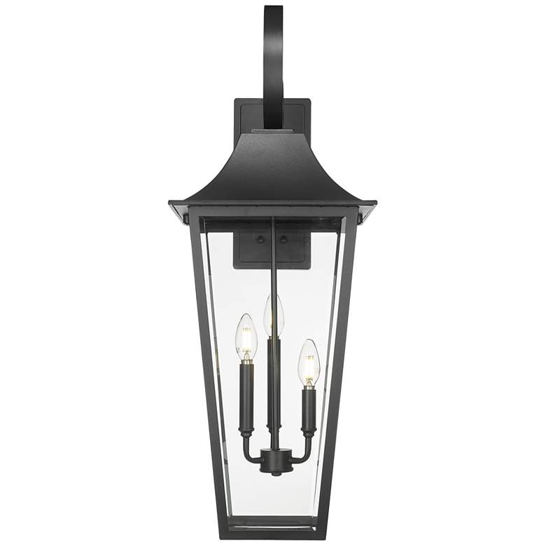 Image 5 Z-Lite Gannon 33 1/4" High Black 3-Light Outdoor Wall Light more views