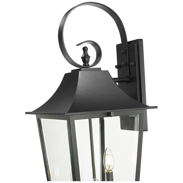 Image 6 Z-Lite Gannon 33 1/4" High Black 3-Light Outdoor Wall Light more views
