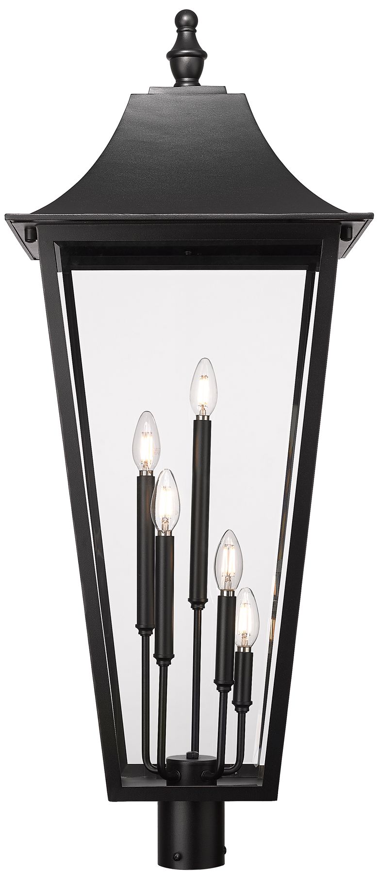 Thumbnail3 of Z-Lite Gannon 40 1/4" High Black 5-Light Outdoor Post Light more views