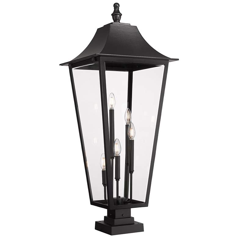 Image 1 Z-Lite Gannon 41 1/4" High Black 5-Light Outdoor Pier Light