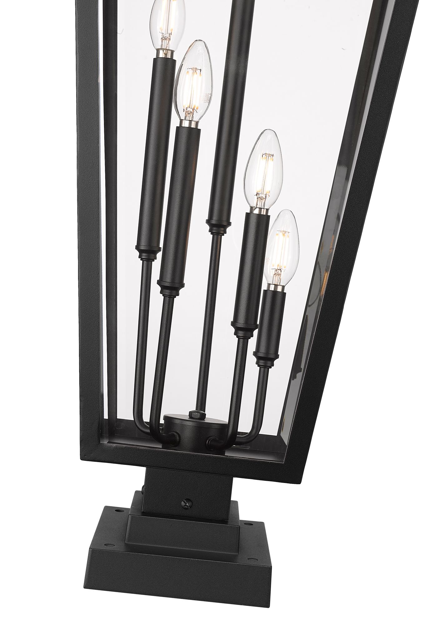 Image 6 Z-Lite Gannon 41 1/4" High Black 5-Light Outdoor Pier Light more views