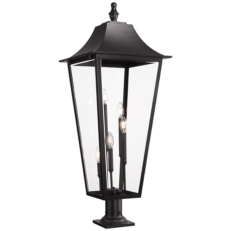 Image 1 Z-Lite Gannon 42 1/4" High Black 5-Light Outdoor Pier Light