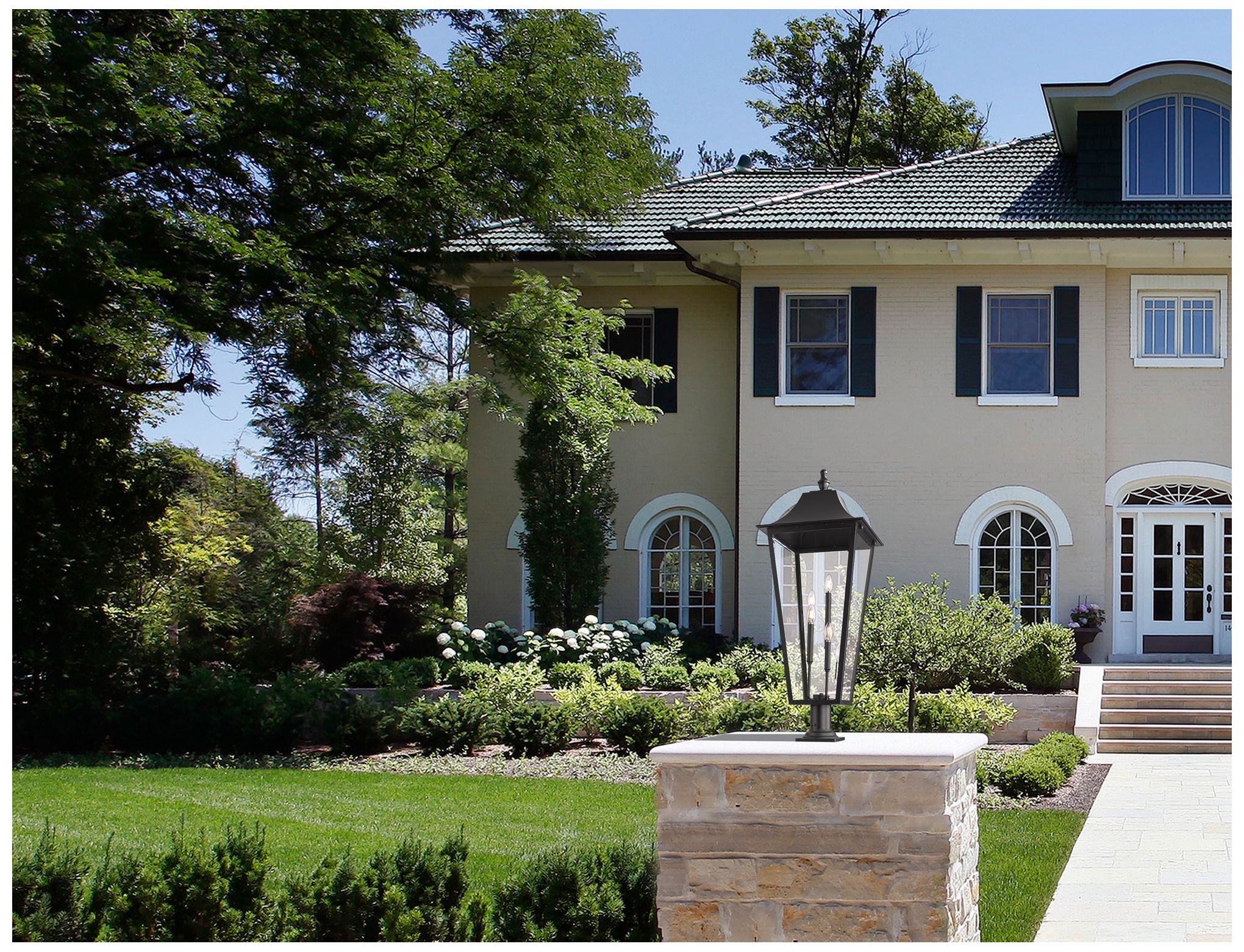 Thumbnail2 of Z-Lite Gannon 42 1/4" High Black 5-Light Outdoor Pier Light more views