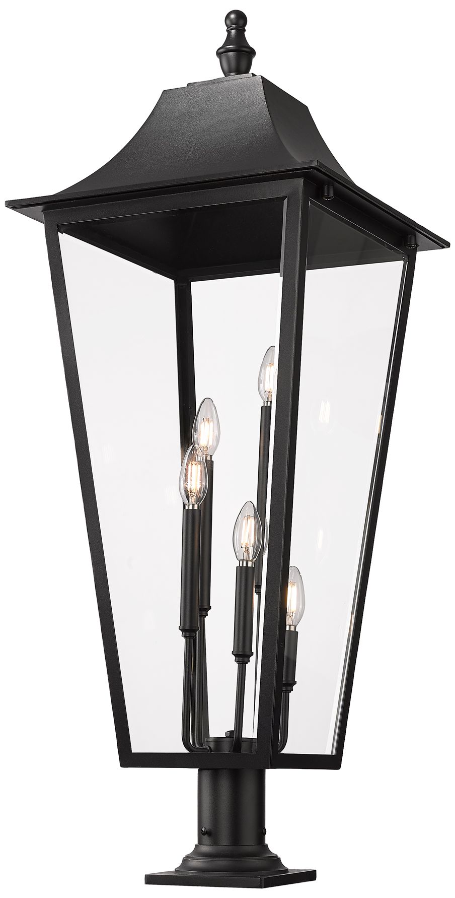 Thumbnail4 of Z-Lite Gannon 42 1/4" High Black 5-Light Outdoor Pier Light more views