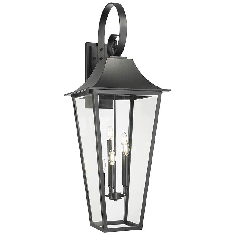 Image 1 Z-Lite Gannon 44" High Black 5-Light Outdoor Wall Light