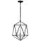 Z-Lite Geo 14 1/4"W Matte Black and Chrome 3-Light Chandelier
