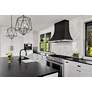 3_Z-Lite Geo 14 1/4"W Matte Black and Chrome 3-Light Chandelier more views