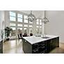 4_Z-Lite Geo 14 1/4"W Matte Black and Chrome 3-Light Chandelier more views
