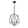 5_Z-Lite Geo 14 1/4"W Matte Black and Chrome 3-Light Chandelier more views