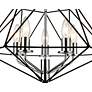 7_Z-Lite Geo 14 1/4"W Matte Black and Chrome 3-Light Chandelier more views