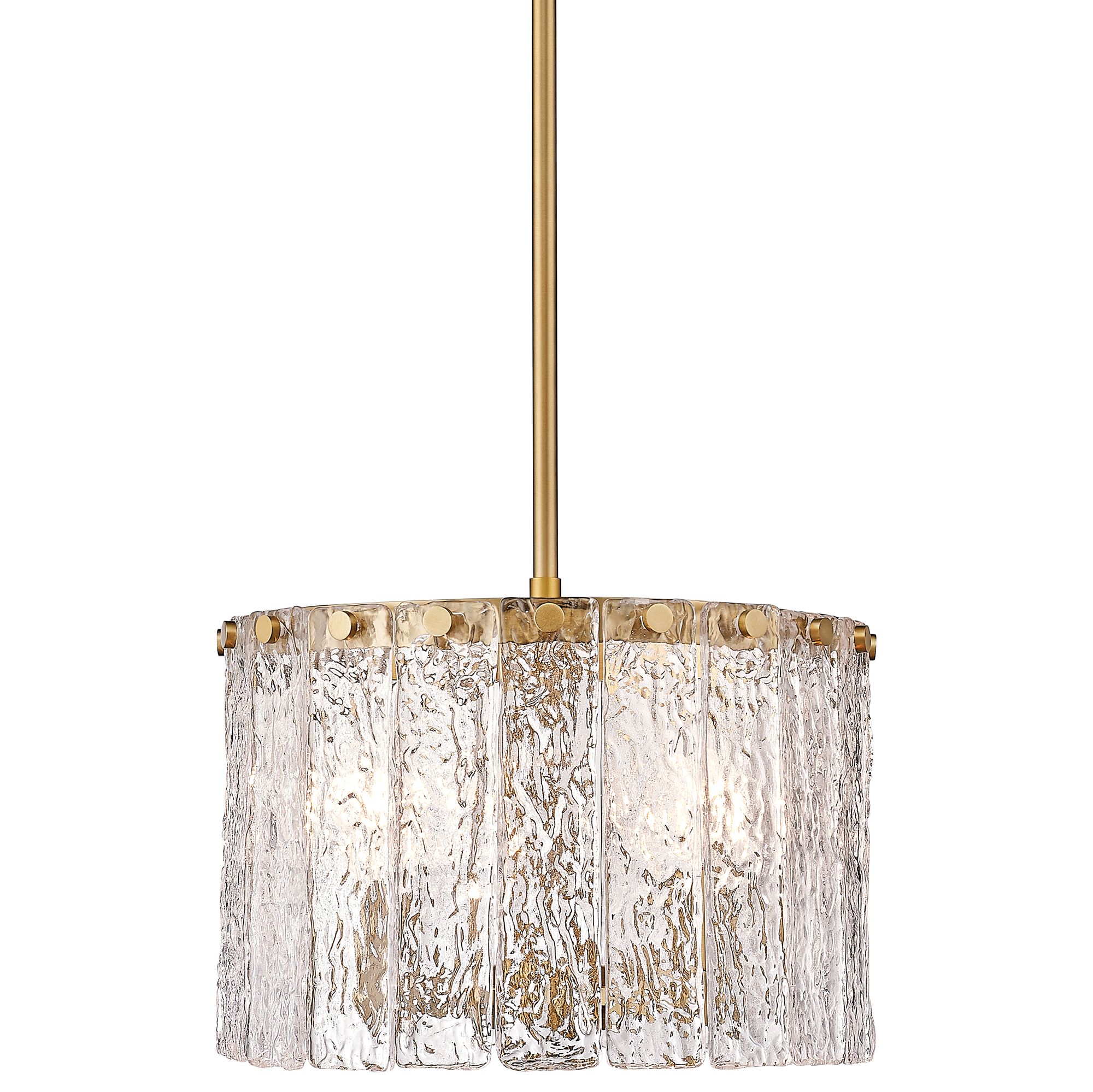 Z Lite Glacier 12 1 2 Wide Modern Gold 3 Light Pendant
