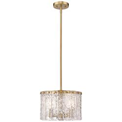Z-Lite Glacier 12 1/2" Wide Modern Gold 3-Light Pendant