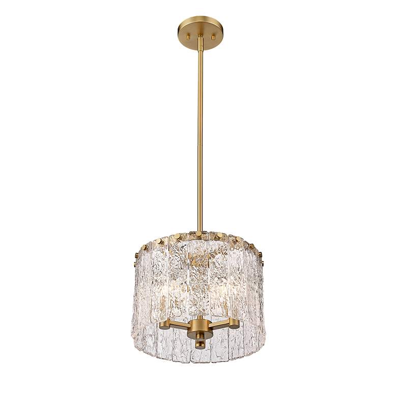 Image 5 Z-Lite Glacier 12 1/2" Wide Modern Gold 3-Light Pendant more views