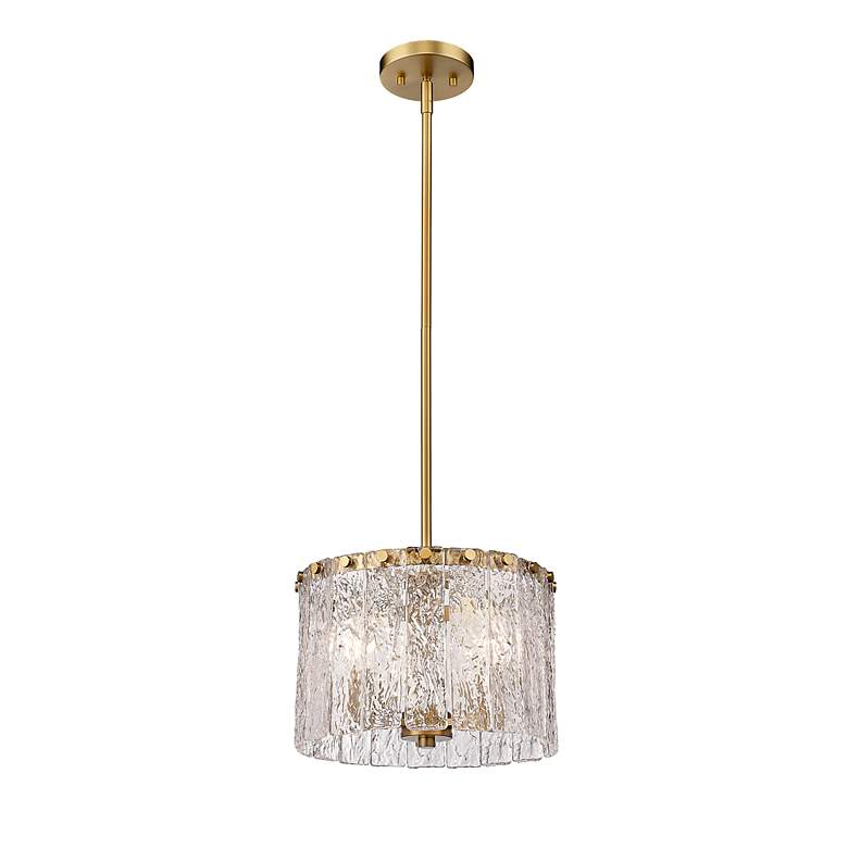 Image 6 Z-Lite Glacier 12 1/2" Wide Modern Gold 3-Light Pendant more views